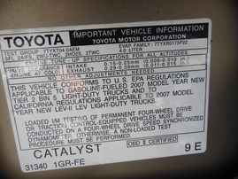 2007 TOYOTA 4RUNNER SR5 4.0L AT 2WD Z18342